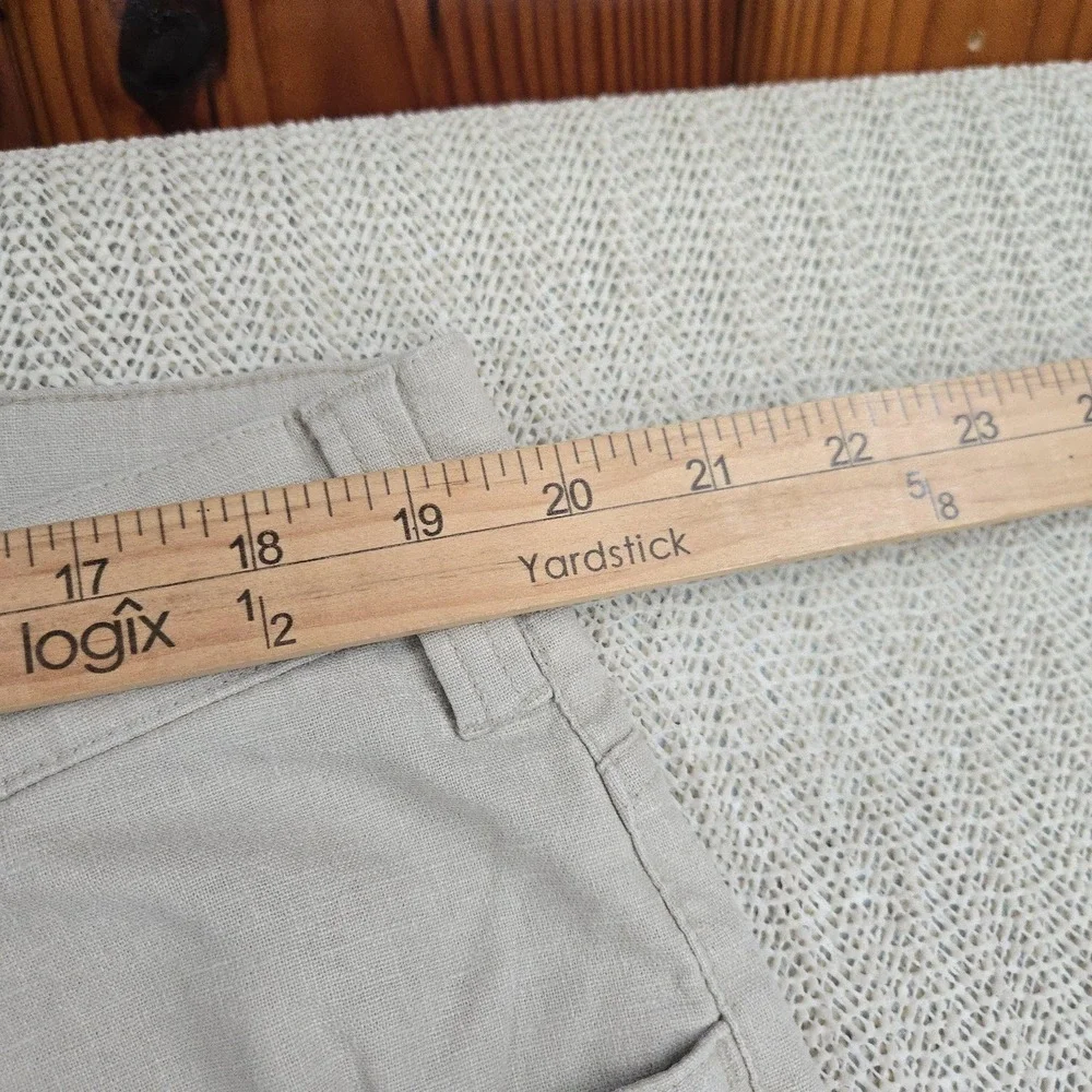 Oak Hill Tech Pants Mens 42x28 Beige Linen Blend Chino Regular Fit Stretch
